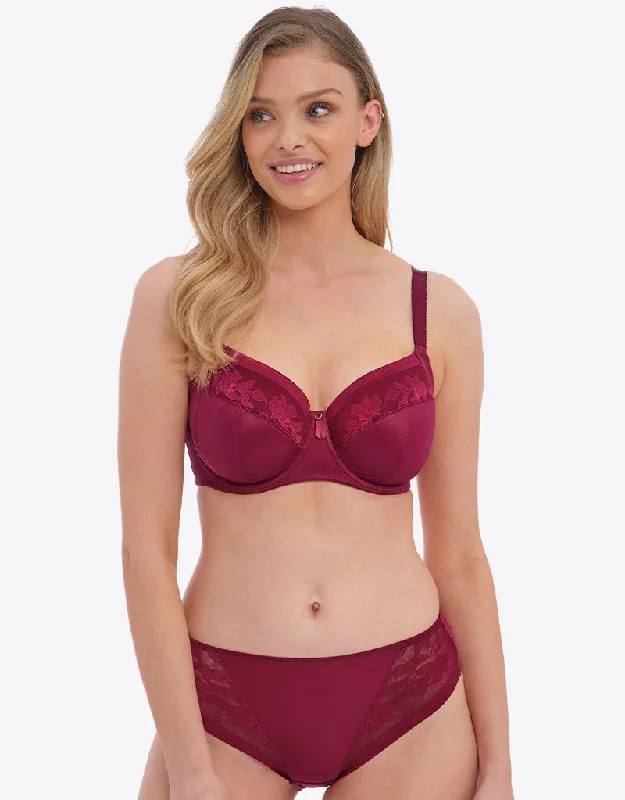 Adhesive bra for strapless dress -Fantasie Illusion Side Support Bra Berry