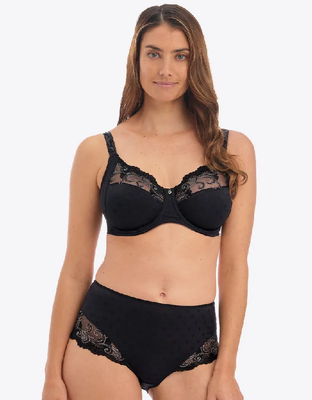 Bras with a wide band for comfort -Fantasie Jocelyn Side Support Bra Black
