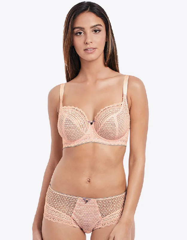 How to choose the right bra size -Freya Daisy Lace Balcony Bra Blush