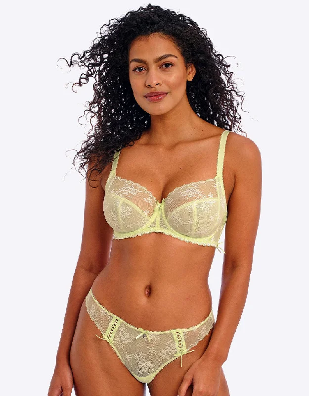 Full coverage bras that are stylish -Freya Offbeat Decadence Side Support Bra Key Lime Green