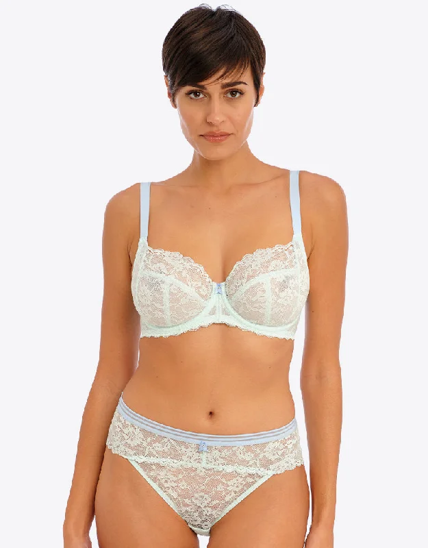 Bras with detachable straps racerback -Freya Offbeat Side Support Bra Pure Water