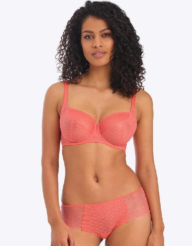 Bras after a mastectomy -Freya Signature Balconette Bra Hot Coral
