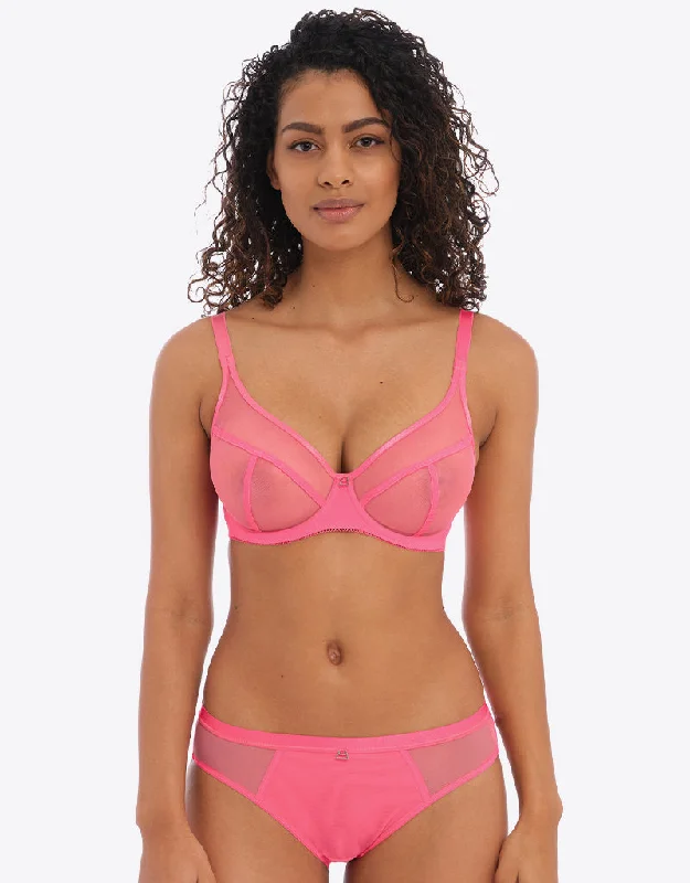 What's the difference between demi and full coverage? -Freya Snapshot High Apex Plunge Bra Pink
