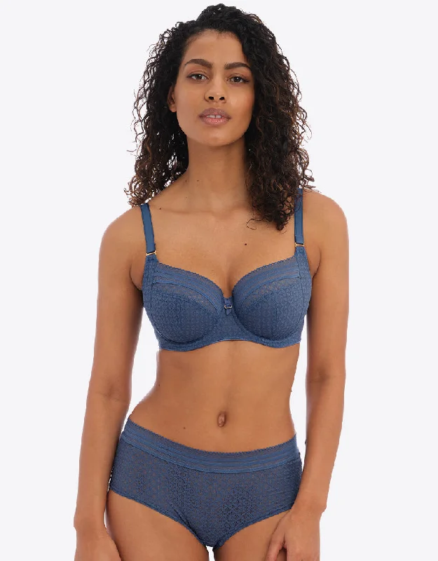 Where can I buy a comfortable bralette? -Freya Viva Side Support Bra Lace Vintage Denim