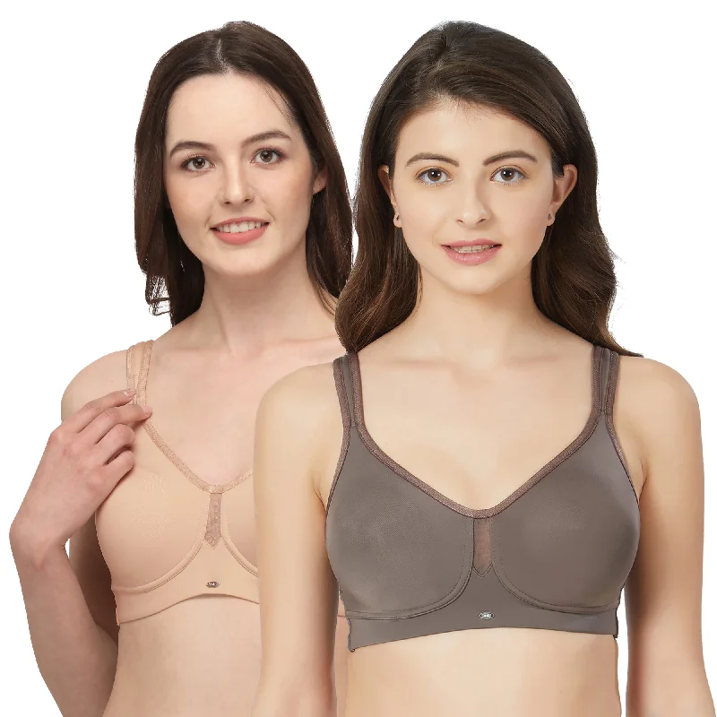 Non wired bras for a complete look -Full Coverage Minimizer Non Padded Non Wired Bra (Pack Of 2) CB-328 Non wired bras for a complete look -Full Coverage Minimizer Non Padded Non Wired Bra (Pack Of 2) CB-328