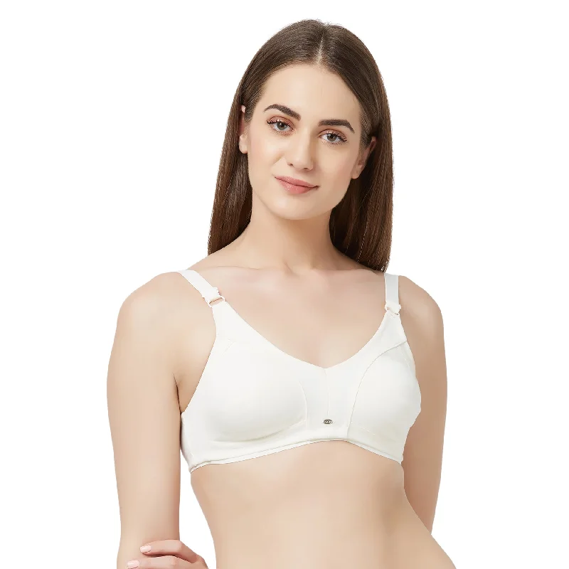 Non wired bras that prevent chafing -Full Coverage Non Padded Non Wired Bra-CB-329