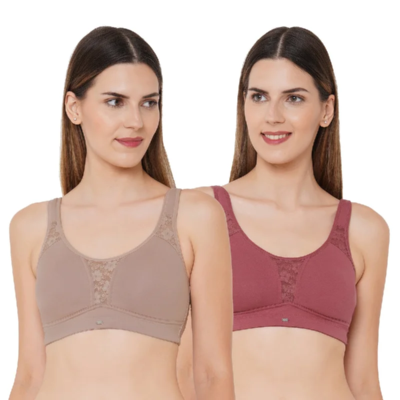 Non wired bras that are affordable -Full coverage Non padded Non wired Bra (PACK OF 2) CB-336