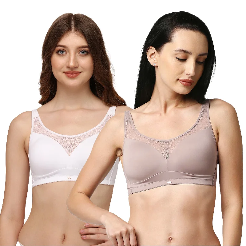 Do non wired bras come in different styles and colors? -Full Coverage Padded Non Wired Lace Detail Cami Bra COMBO CB-132 Do non wired bras come in different styles and colors? -Full Coverage Padded Non Wired Lace Detail Cami Bra COMBO CB-132
