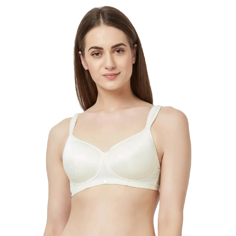 Non wired bras without padding -Full Coverage Padded Non Wired T-shirt Bra-CB-126
