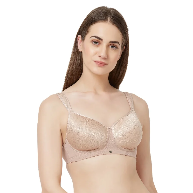 Non wired bras for petite women -Full Coverage Padded Non Wired T-shirt Bra-CB-126