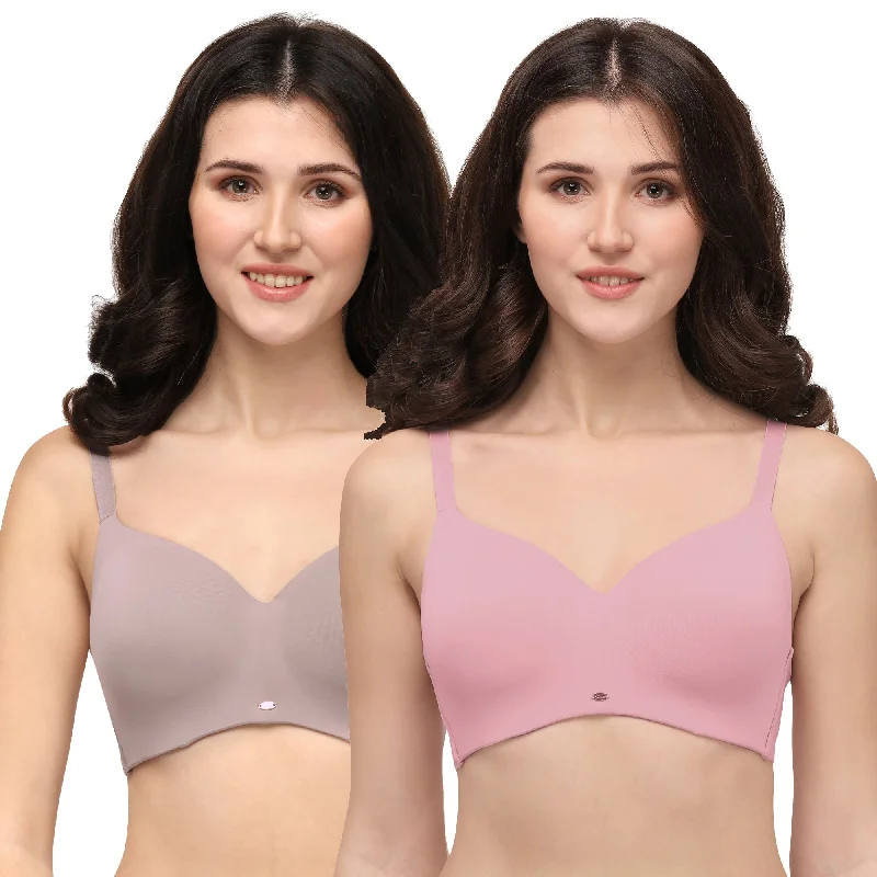 Non wired bras that are sophisticated -Full Coverage Padded Non Wired Ultra Soft Seamless Bra Combo CB-129 Non wired bras that are sophisticated -Full Coverage Padded Non Wired Ultra Soft Seamless Bra Combo CB-129