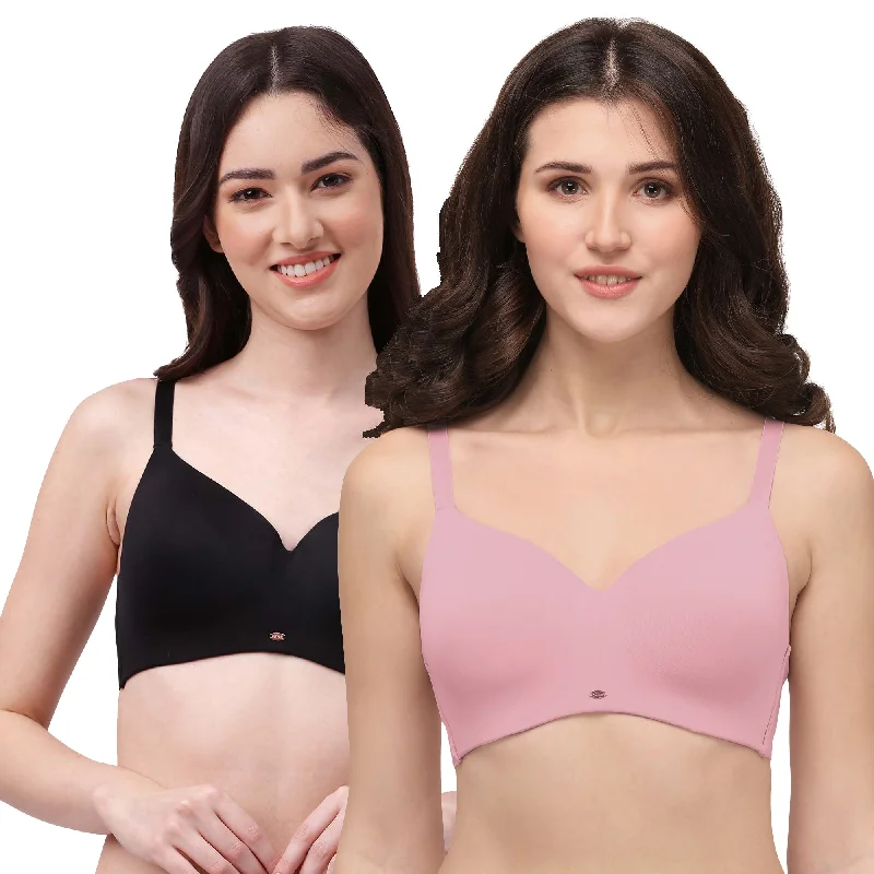 Non wired bras for all shapes and sizes -Full Coverage Padded Non Wired Ultra Soft Seamless Bra Combo CB-129 Non wired bras for all shapes and sizes -Full Coverage Padded Non Wired Ultra Soft Seamless Bra Combo CB-129