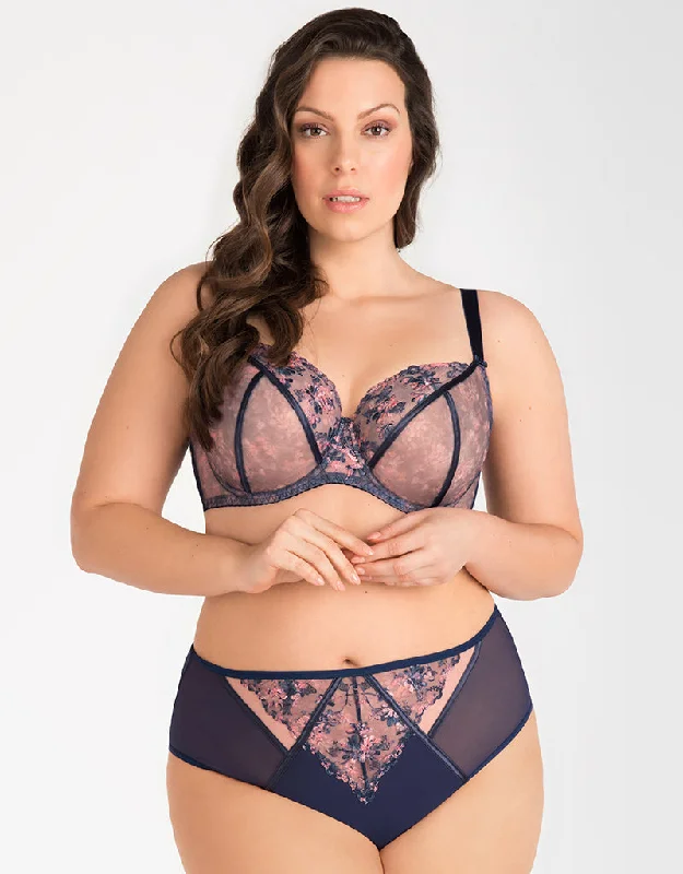 Bras that lift and separate -Gorsenia Edna Balconette Bra Navy
