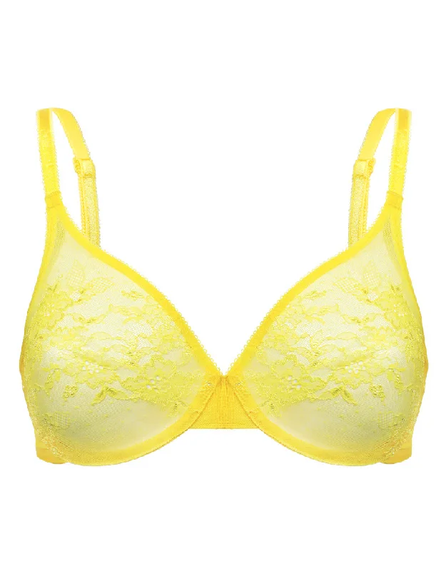 Open cup lace bras for a sultry style -Gossard Glossies Lace Sheer Bra Primrose