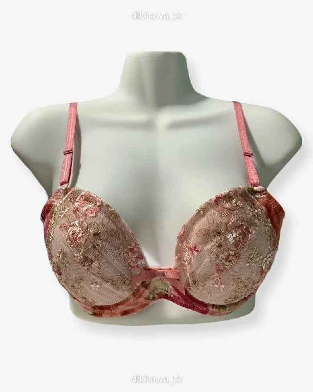 Push up bras made of microfiber -Imported Stocklot Branded Net Pushup Bra - Underwired Bra Non Padded Bra - Pack of 2 Push up bras made of microfiber -Imported Stocklot Branded Net Pushup Bra - Underwired Bra Non Padded Bra - Pack of 2