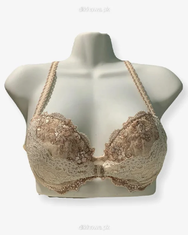 Push up bras with back closure -Imported Stocklot Branded Net Pushup Bra - Underwired Bra Non Padded Bra - Pack of 2 Push up bras with back closure -Imported Stocklot Branded Net Pushup Bra - Underwired Bra Non Padded Bra - Pack of 2