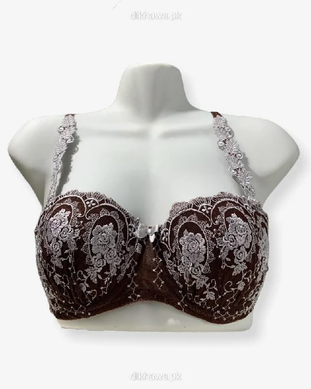 Push up bras in black color -Imported Stocklot Branded Net Pushup Bra - Underwired Bra -Padded Bra - Pack of 2 Push up bras in black color -Imported Stocklot Branded Net Pushup Bra - Underwired Bra -Padded Bra - Pack of 2