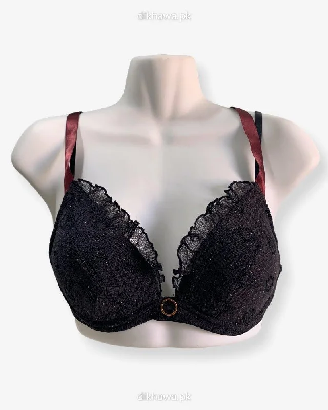 Lace push up bra for small breasts -Imported Stocklot Branded Net Pushup Bra - Underwired Bra -Non Padded Bra - Pack of 2 Lace push up bra for small breasts -Imported Stocklot Branded Net Pushup Bra - Underwired Bra -Non Padded Bra - Pack of 2