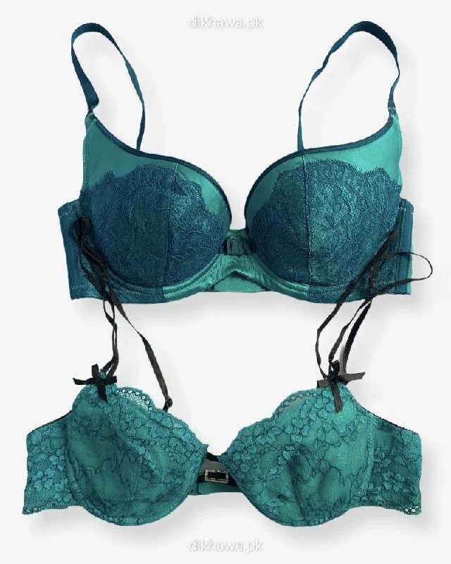 Push up bras for low impact workouts -Imported Stocklot Branded Net Pushup Bra - Underwired Bra - Non Padded Bra - Pack of 2 Push up bras for low impact workouts -Imported Stocklot Branded Net Pushup Bra - Underwired Bra - Non Padded Bra - Pack of 2