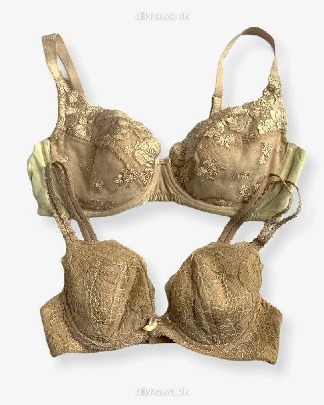 Push up bras for sensitive skin -Imported Stocklot Branded Net Pushup Bra - Underwired Bra - Non Padded Bra - Pack of 2 Push up bras for sensitive skin -Imported Stocklot Branded Net Pushup Bra - Underwired Bra - Non Padded Bra - Pack of 2