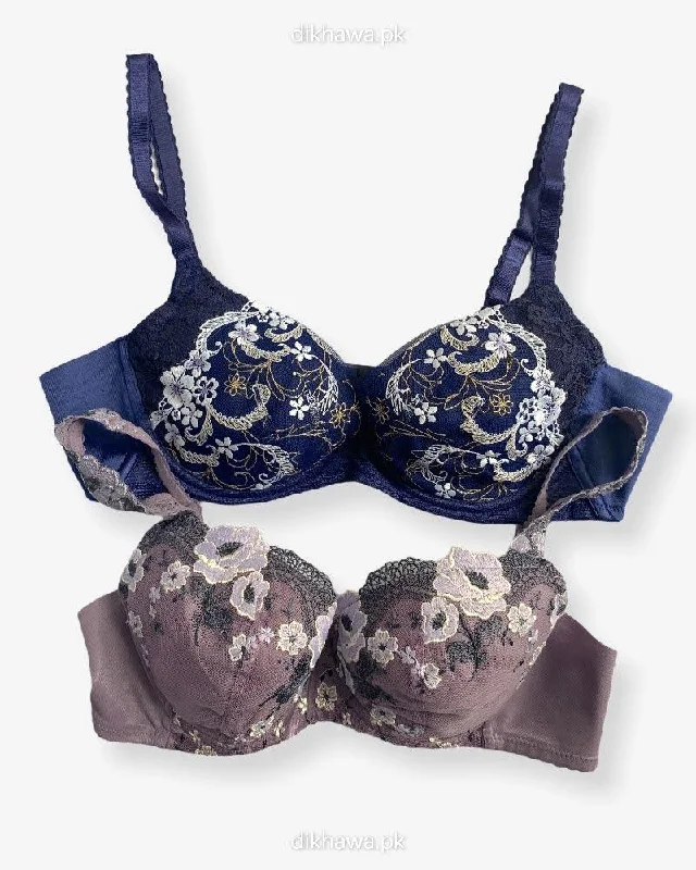 Push up bras that are comfortable -Imported Stocklot Branded Net Pushup Bra - Underwired Bra - Non Padded Bra - Pack of 2 Push up bras that are comfortable -Imported Stocklot Branded Net Pushup Bra - Underwired Bra - Non Padded Bra - Pack of 2