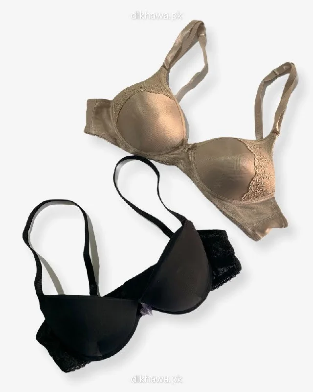 Push up bras that are stylish -Imported Stocklot Branded Net Pushup Bra - Underwired Bra - Padded Bra - Pack of 2 Push up bras that are stylish -Imported Stocklot Branded Net Pushup Bra - Underwired Bra - Padded Bra - Pack of 2