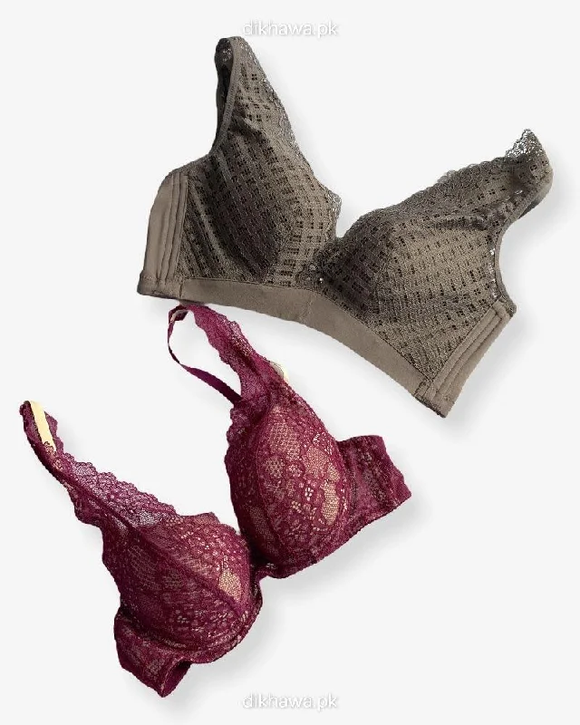 Push up bras with built in shapewear -Imported Stocklot Branded Net Pushup Bra - Underwired Bra - Padded Bra - Pack of 2 Push up bras with built in shapewear -Imported Stocklot Branded Net Pushup Bra - Underwired Bra - Padded Bra - Pack of 2