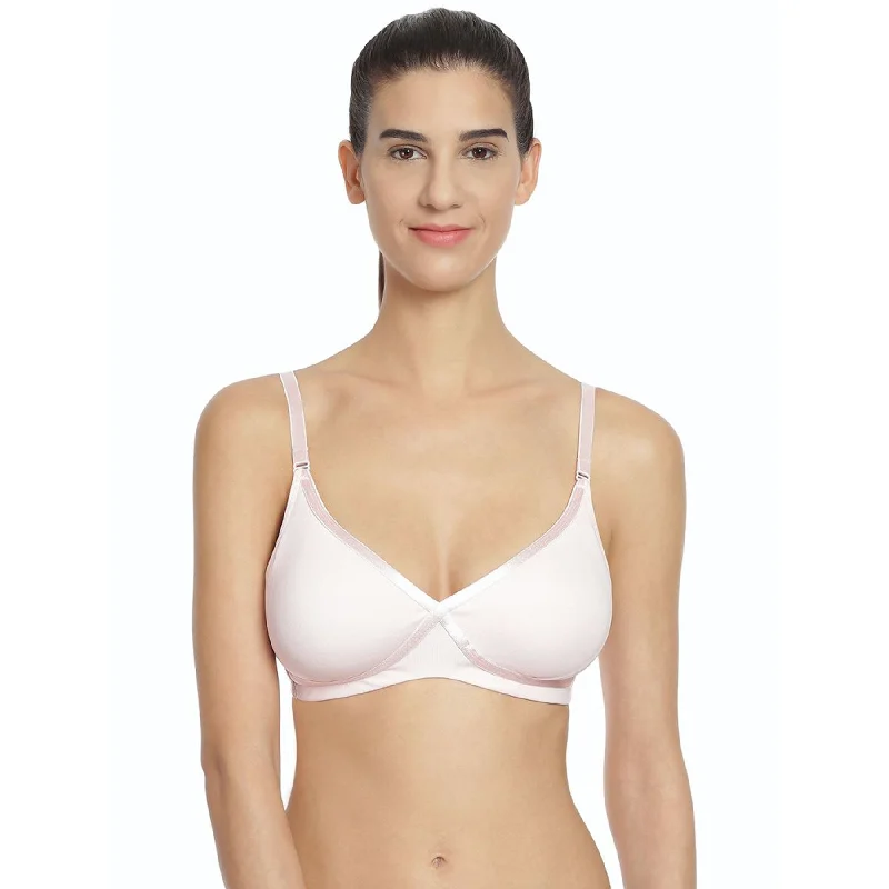 Non wired bras for low cut tops -Medium Coverage Non Padded Non wired Cross Over Seamless Organic Cotton Bra-CB-402