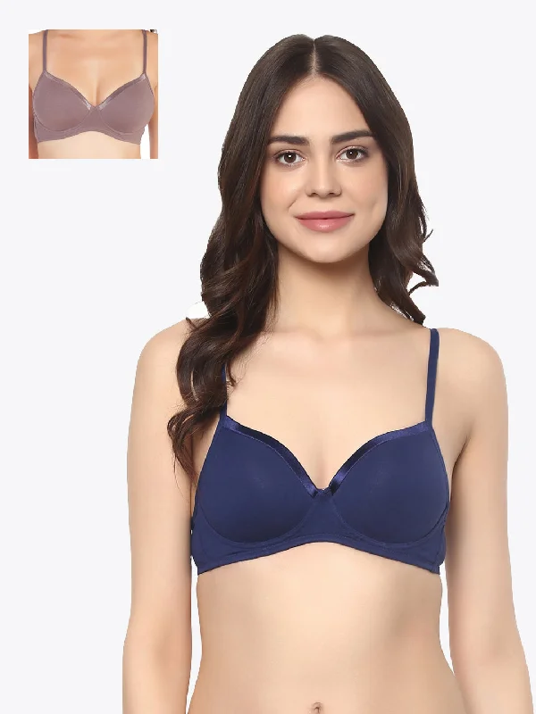 When should I wear a non wired bra? -3Medium Coverage Padded Non Wired T-shirt Bra (Pack of 2) CB-104 When should I wear a non wired bra? -3Medium Coverage Padded Non Wired T-shirt Bra (Pack of 2) CB-104