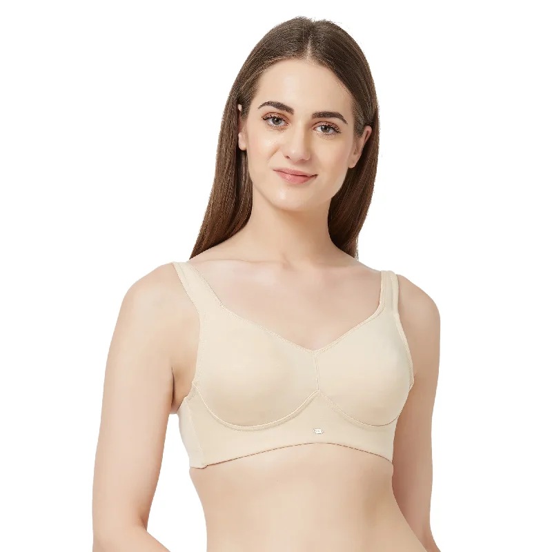 Non wired bras that are breathable -2Minimizer Full Coverage Non Padded Non Wired Bra-CB-333