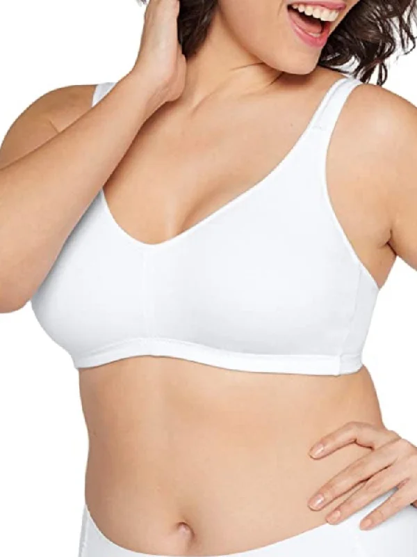 Non wired bras for different occasions -Elasticup Cotton Full Cup Bra - White