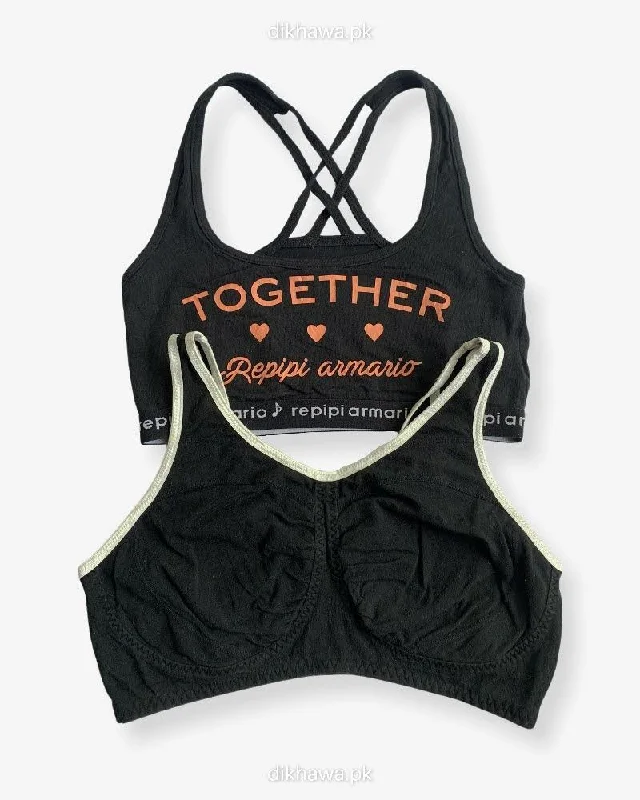 Non wired bras for a special someone -Non Padded Ladies Jogging Bra - Sports Bra - Soft Padded Imported Stocklot Branded Pushup Bra - Single Padded Bra - Pack of 2 Non wired bras for a special someone -Non Padded Ladies Jogging Bra - Sports Bra - Soft Padded Imported Stocklot Branded Pushup Bra - Single Padded Bra - Pack of 2
