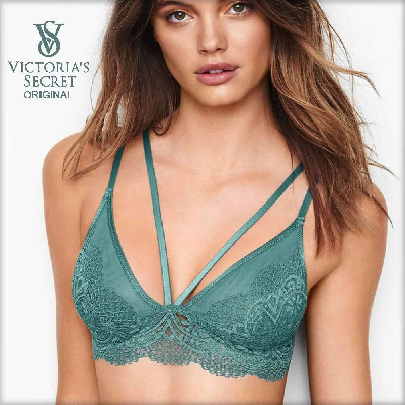 Multiway push up bra all occasions -Original Victoria's Secret Green Crochet Lace Triangle Bralette Multiway push up bra all occasions -Original Victoria's Secret Green Crochet Lace Triangle Bralette