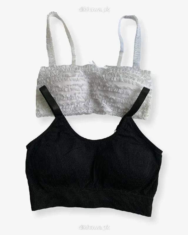 Non wired bras that are must have -Pack Of 2 - Girls,Women Sports Non Padded Bra Ladies Jogging Bra Imported Stocklot Branded Sports Bra Non wired bras that are must have -Pack Of 2 - Girls,Women Sports Non Padded Bra Ladies Jogging Bra Imported Stocklot Branded Sports Bra