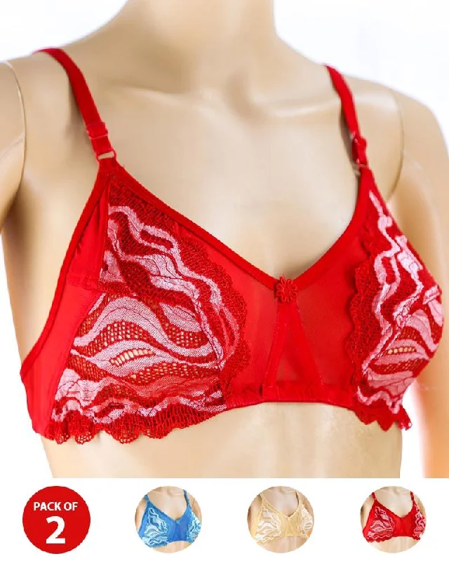 Non wired maternity bras for pregnancy -Pack of 2 Madam Bra - Limca - Non Padded Bra - Non Wired Bra Non wired maternity bras for pregnancy -Pack of 2 Madam Bra - Limca - Non Padded Bra - Non Wired Bra