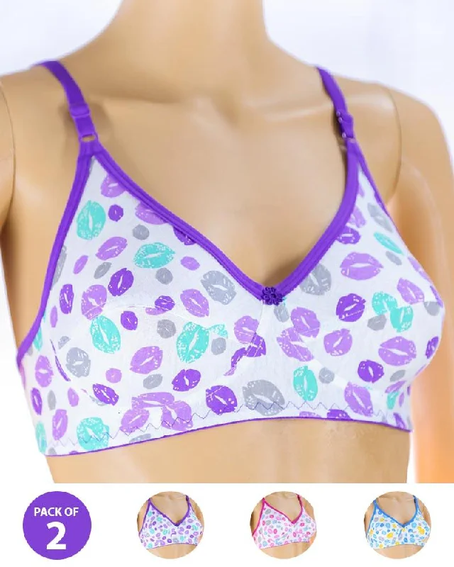 Non wired longline bras for abdominal support -Pack of 2 Madam Bra - S14 - Non Padded Bra - Non Wired Bra Non wired longline bras for abdominal support -Pack of 2 Madam Bra - S14 - Non Padded Bra - Non Wired Bra