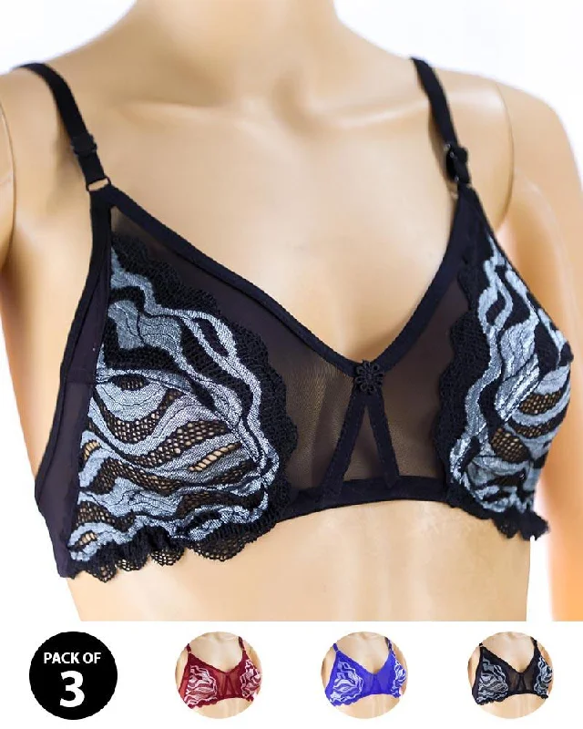 Non wired push up bras for cleavage -Pack of 3 Madam Bra - Limca - Non Padded Bra - Non Wired Bra Non wired push up bras for cleavage -Pack of 3 Madam Bra - Limca - Non Padded Bra - Non Wired Bra