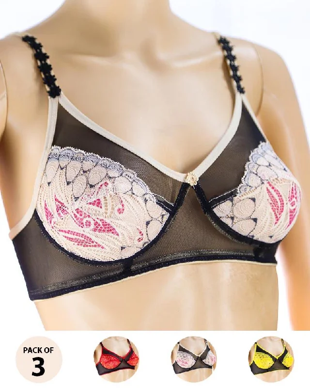 Which non wired bras are best for sensitive skin and allergies? -246Pack of 3 Madam Bra - Rain - Non Padded Bra - Non Wired Bra Which non wired bras are best for sensitive skin and allergies? -246Pack of 3 Madam Bra - Rain - Non Padded Bra - Non Wired Bra