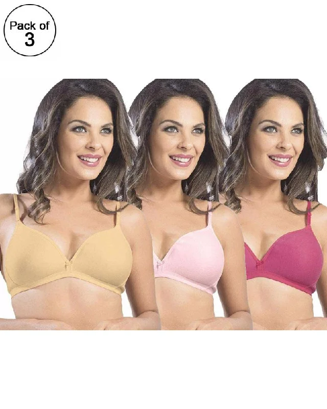 Who makes the best non wired bras? -Pack of 3 - Sonari Omania Bra - Non Padded Non Wired - Imported Bra - Random Colors Who makes the best non wired bras? -Pack of 3 - Sonari Omania Bra - Non Padded Non Wired - Imported Bra - Random Colors
