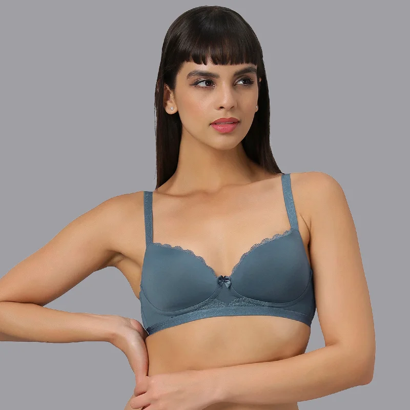Non wired bras that are easy to care for -Padded Non Wired Medium Coverage Lace Design T-shirt Bra-FB-560 Non wired bras that are easy to care for -Padded Non Wired Medium Coverage Lace Design T-shirt Bra-FB-560