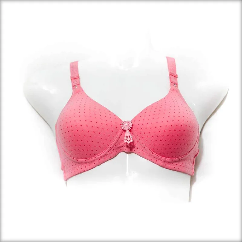 Push up bras for date night -Polka Dotted Pink Bra