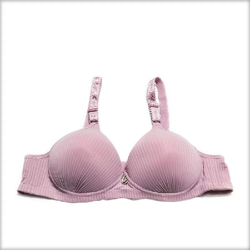 Non wired bras with push up pads -Purple Single Padded Bra