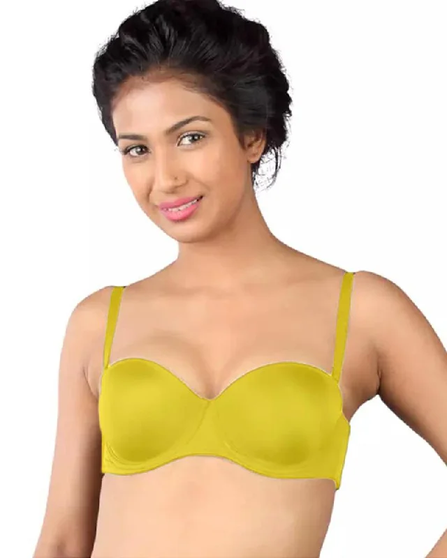 Push up bras for breast augmentation -Pushup Bridal Bra - Yellow - Single Padded Underwired Bra Push up bras for breast augmentation -Pushup Bridal Bra - Yellow - Single Padded Underwired Bra