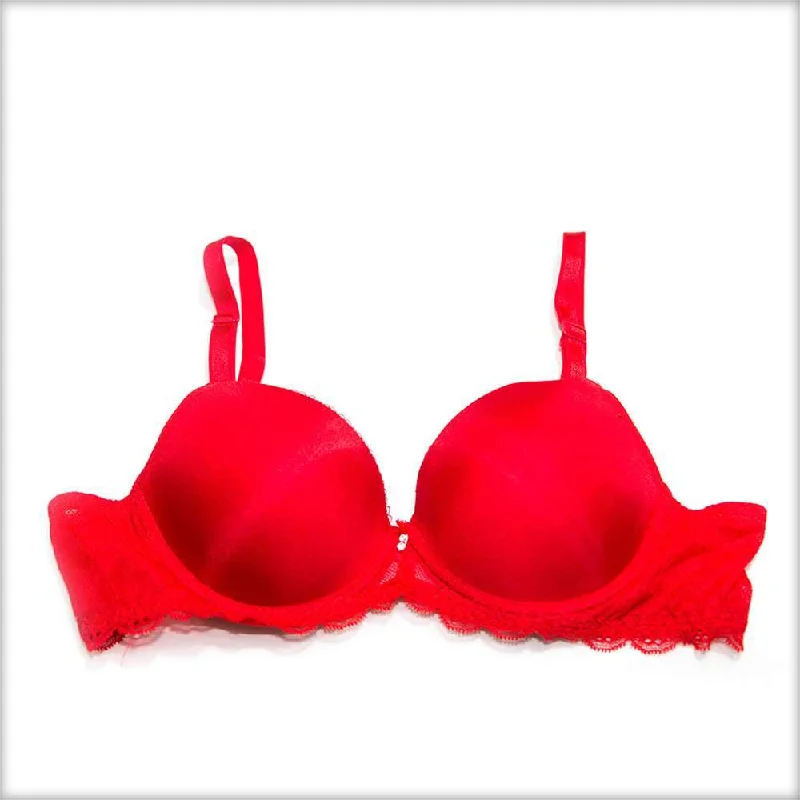Push up bras for everyday use -Red Double Padded Bra