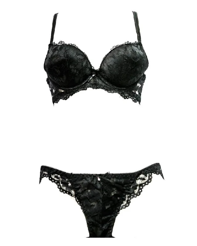 Can push up bras help improve breast shape after weight loss? -Royal Designed Black Bra , Single Padded - Under Wired Bra - By 902 MiMi Can push up bras help improve breast shape after weight loss? -Royal Designed Black Bra , Single Padded - Under Wired Bra - By 902 MiMi