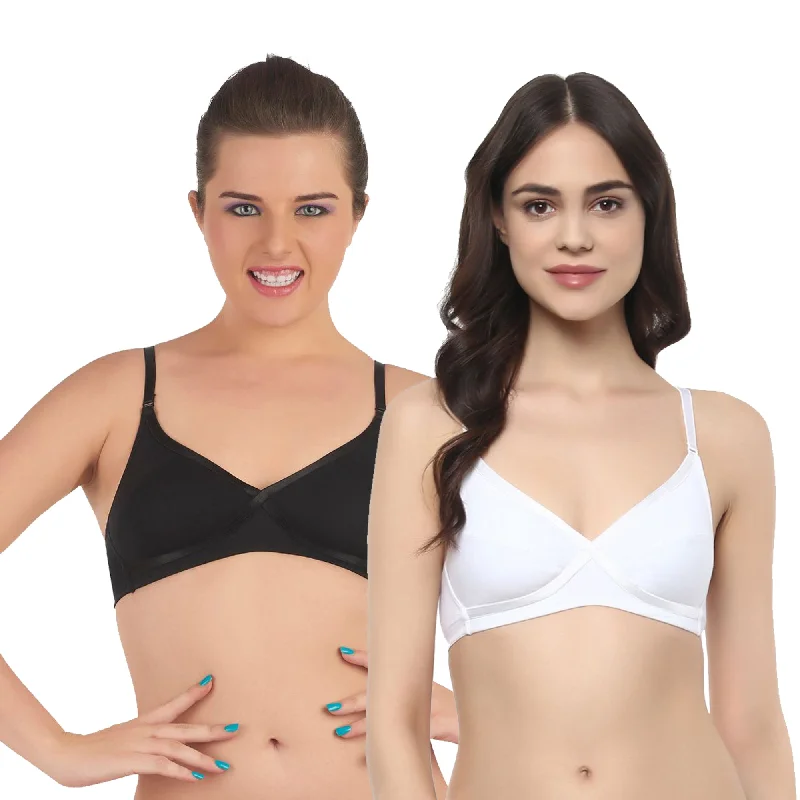 Non wired bras with adjustable straps -Semi Coverage Non Padded Non wired Cross Over Seamless Bra (PACK OF 2) CB-402 Non wired bras with adjustable straps -Semi Coverage Non Padded Non wired Cross Over Seamless Bra (PACK OF 2) CB-402