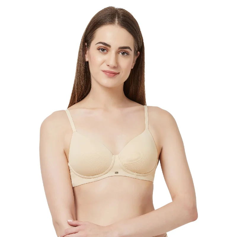 Non wired bras for effortless style -Semi/Medium Coverage Padded Non Wired T-shirt Bra-CB-123 Non wired bras for effortless style -Semi/Medium Coverage Padded Non Wired T-shirt Bra-CB-123
