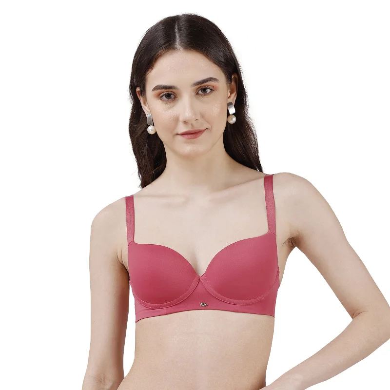 Non wired bras that are stylish -Semi/ Medium Coverage Padded Non Wired T-shirt Bra-CB-133
