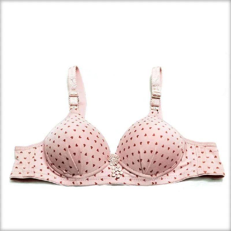 How does a push up bra with removable pads work? -Single Padded Tea Pink Bra