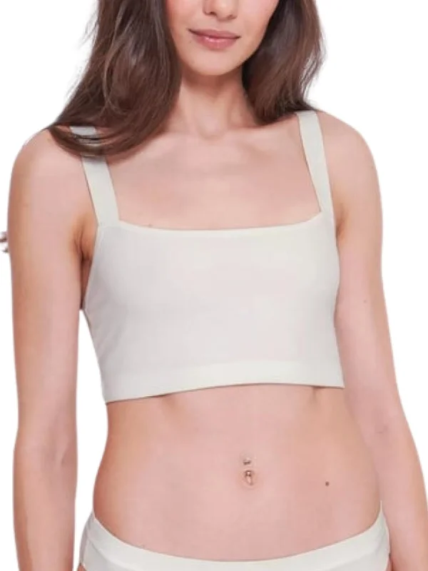 Non wired bras that are stylish -GO Casual Top - Silk White